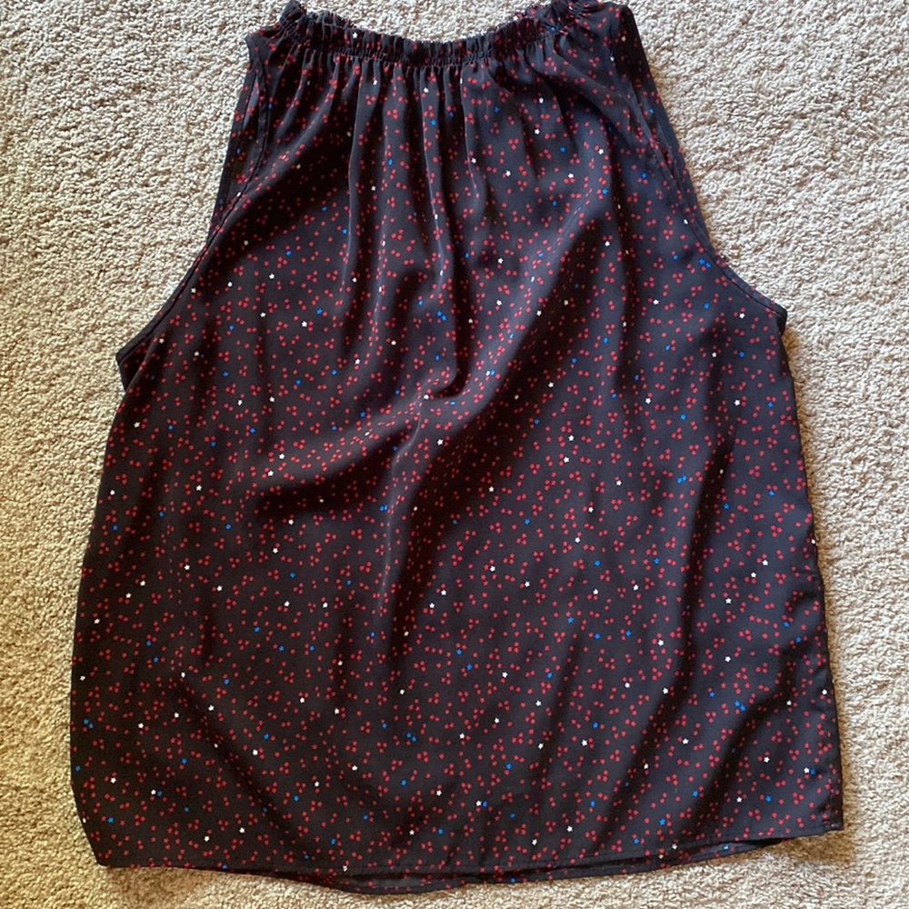 GAP star top with white blue and red stars.